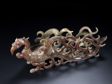 An Exquisite White Jade Phoenix Ornament