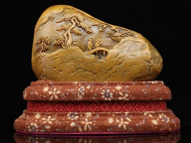 An Exquisite Tianhuang Stone Character and Story Pattern Ornament