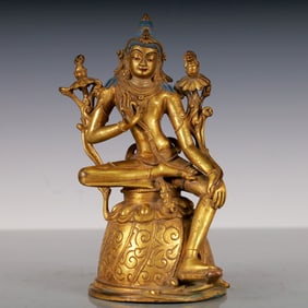 An Exquisite Gilt Bronze Statue of Tara