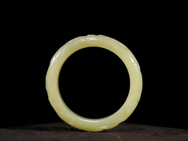 A Rare Hetian Jade Yellow Jade Bracelets
