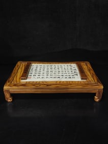 A Rare Ceramic Poem Brush Holder