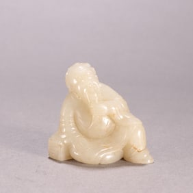 A Rare Hetian Jade Figure Carving