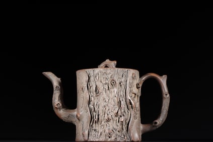 A Rare Stump-Shape Zisha teapot