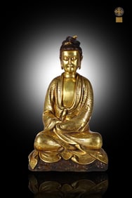 Bronze Body Gilt Statue of Avalokitesvara Ornament