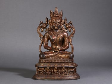 A Exquisite Bronze Body Vajra Buddha Statue
