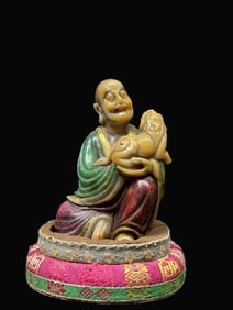 A Rare Shoushan Stone Figure Sculpture