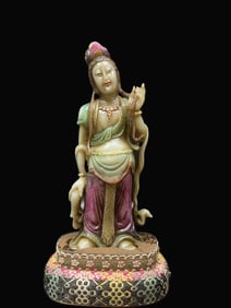 A Rare Shoushan Stone Figure Sculpture