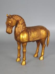 Gilt Bronze Horse Shape Ornament