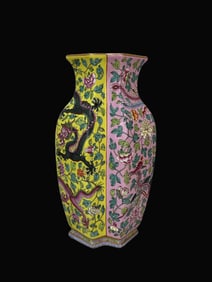 Doucai Dragon Phoenix Pattern Vase