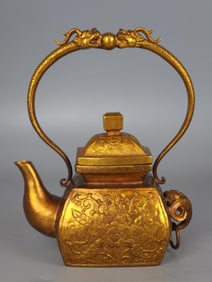 Gilt Bronze Flower Pattern Ewer