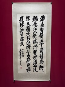 An Exquisite Chinese Ink Calligraphy on Paper