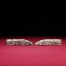 A Rare Hetian Jade Pig Ornament