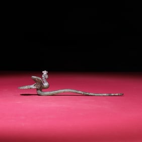 A Rare Archaic Jade Phoenix Hairpin