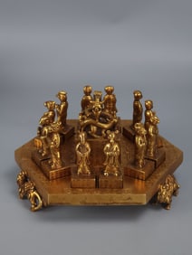 A Set of Gilt Bronze Twelve Chinese Zodiac Seal