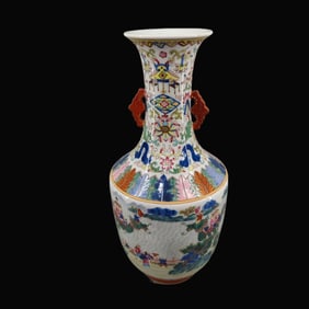 Blue and White Doucai Character and Story Pattern Vase