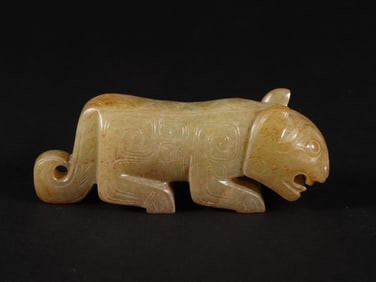 A Exquisite Hetian Jade Auspicious Beast-Shaped Ornament