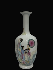 A Rare Famille-Rose Figure Story Pattern Vase