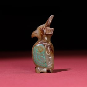 A Rare Hetian Jade Owl