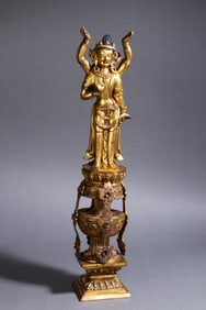A Exquisite Gilt Bronze Buddha Statue