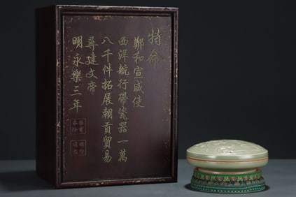 A Rare Longquan yao Powder Box