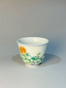Famille-Rose Flower Pattern Cup