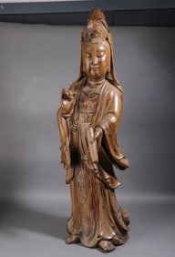 A Exquisite Golden Nanmu Avalokitesvara