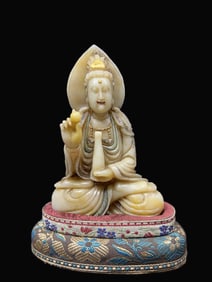 A Rare Shoushan Stone Figure Sculpture