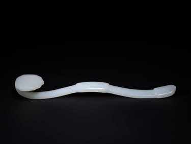 A Rare Hetian Jade Ruyi