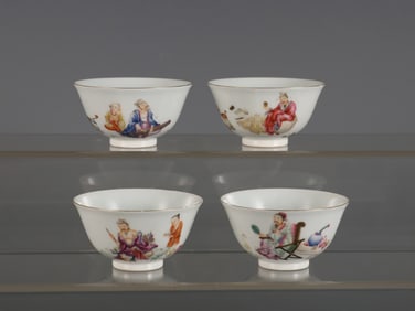 A Set of Fine Famille-Rose Character and Story Pattern Cup