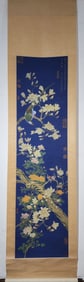 A Chinese Vertical Scroll Ink Painting of Flower and Bird on Paper
