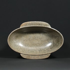 An Exquisite White Jade Auspicious Beast Pattern Double-Ears Cup