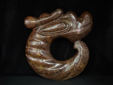 An Exquisite White Jade 'Boar& Dragon' Ornament