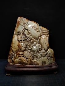 An Exquisite Shoushan Stone Character and Story Pattern Ornament