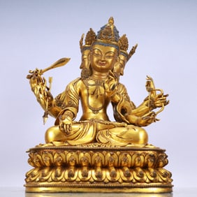 A Exquisite Gilt Bronze Buddha statue