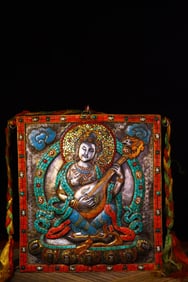 An Exquisite Iron Painted Color Tangka