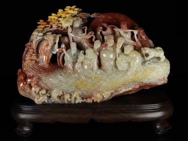 An Exquisite Tianhuang Stone Character and Story Pattern Ornament