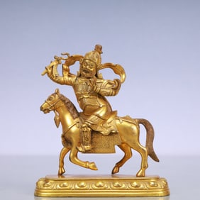 An Exquisite Gilt Bronze Statue of Mammon