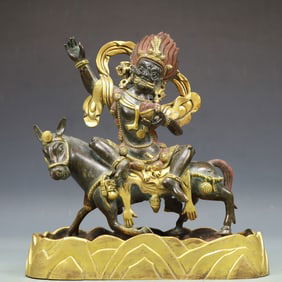 A Exquisite Gilt Bronze Statue of Mammon