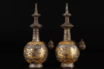 An Exquisite Silver Character and Story Pattern Vase