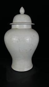 A Huge White Glazed Cover Jar