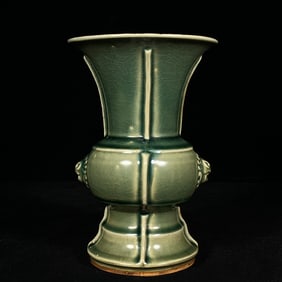 An Exquisite Longquan yao Beast-Ears Vase