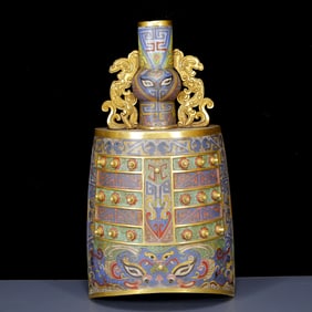 A Rare Cloisonne Beast-Face Pattern Chime
