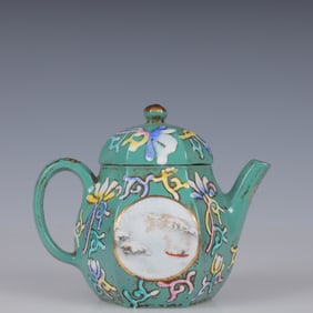 An Exquisite Purple Sands Auspicious Cloud Pattern Teapot