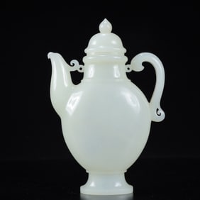 An Exquisite White Jade Teapot