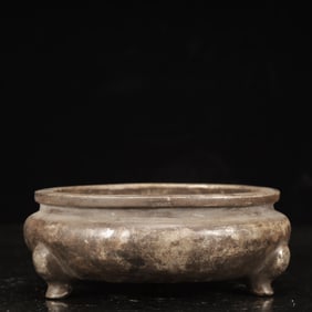 An Exquisite Silver-plated Copper Tripod Censer