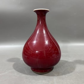 An Exquisite Ji Red Glazed Vase