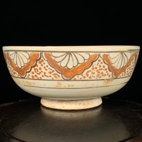 An Exquisite Cizhou yao Painted Color Flower Pattern Bowl