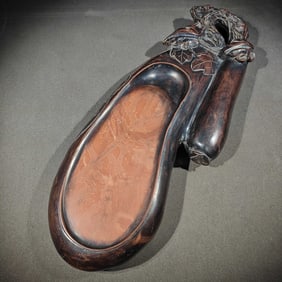 A Rare Melon-Shaped Inkstone