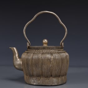 An Exquisite Silver-plated Bronze Ewer