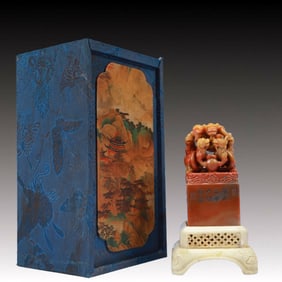 An Exquisite Tianhuang Stone Chi-Dragon Pattern Seal